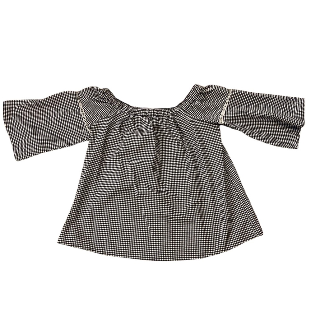 Abercrombie and Fitch :: navy & white checkered top :: size xs